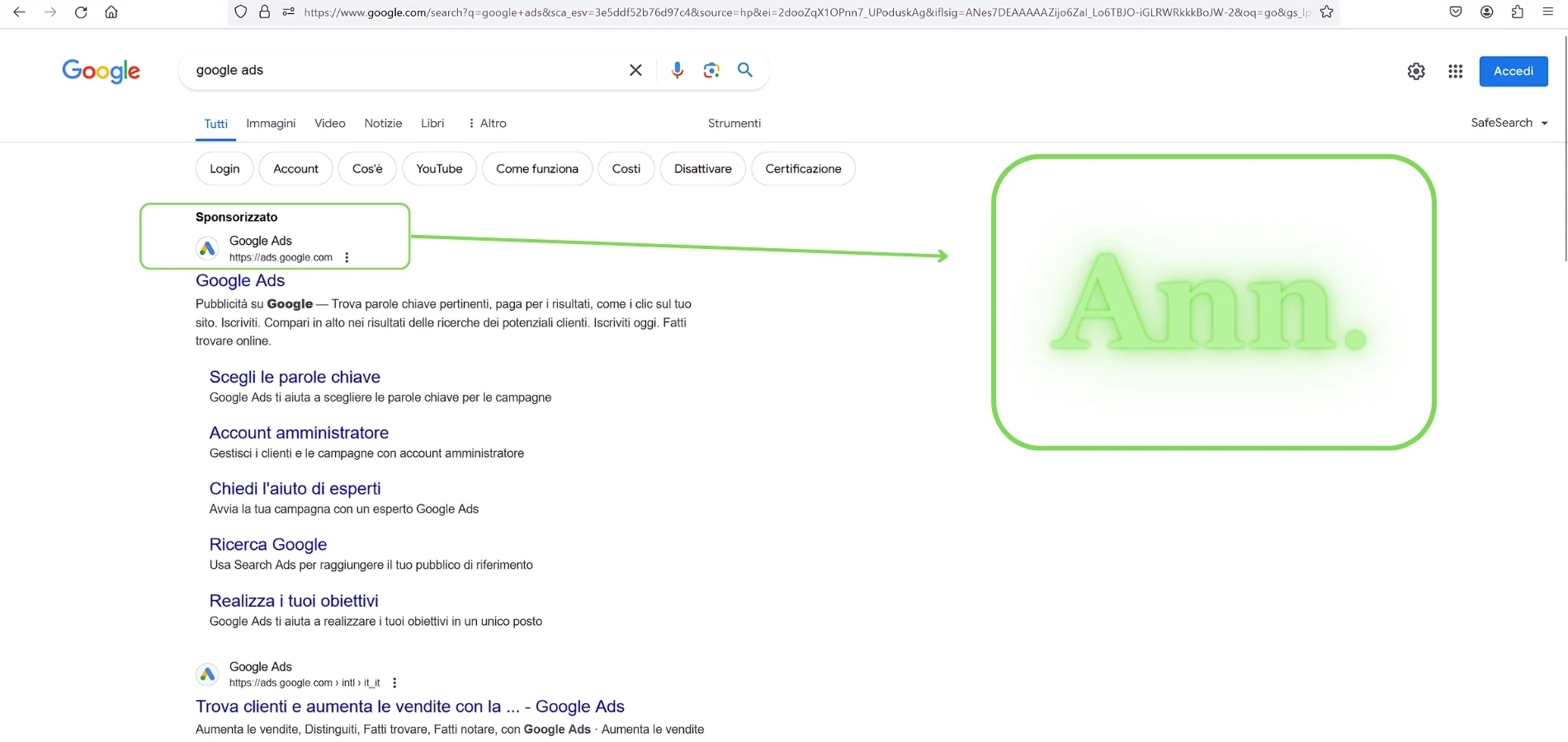 Campagna Google ADS